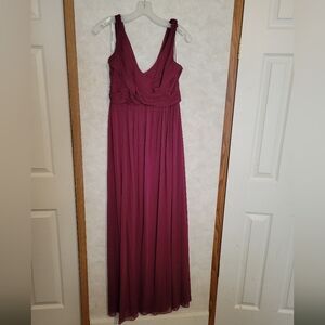 David's Bridal Sangria Maxi Dress